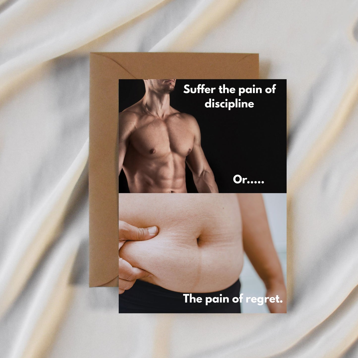 "Suffer the pain of discipline or the Pain of regret - Motivational digital poster