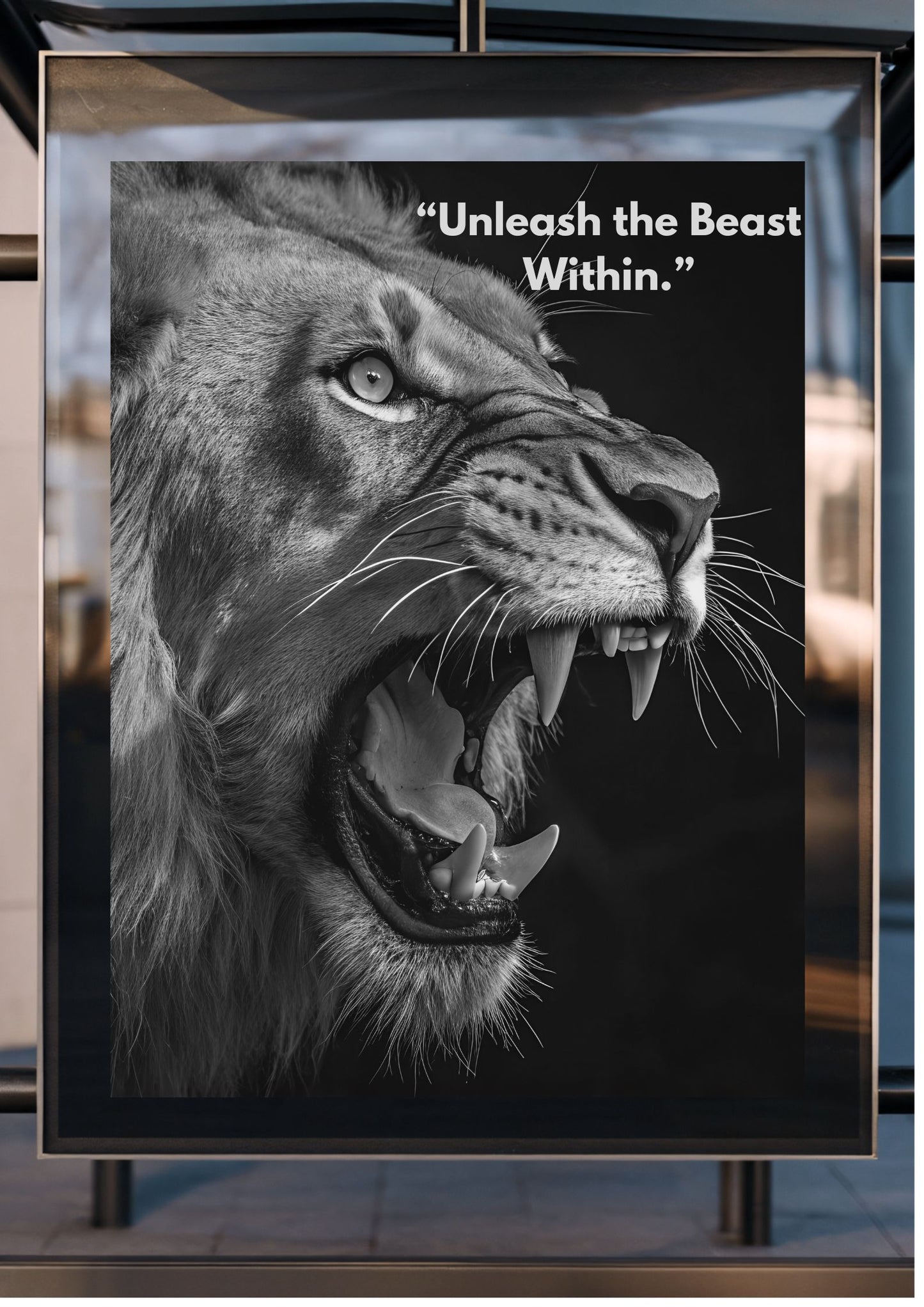 “Unleash the Beast – Digital Lion Poster” - £3.99 poster