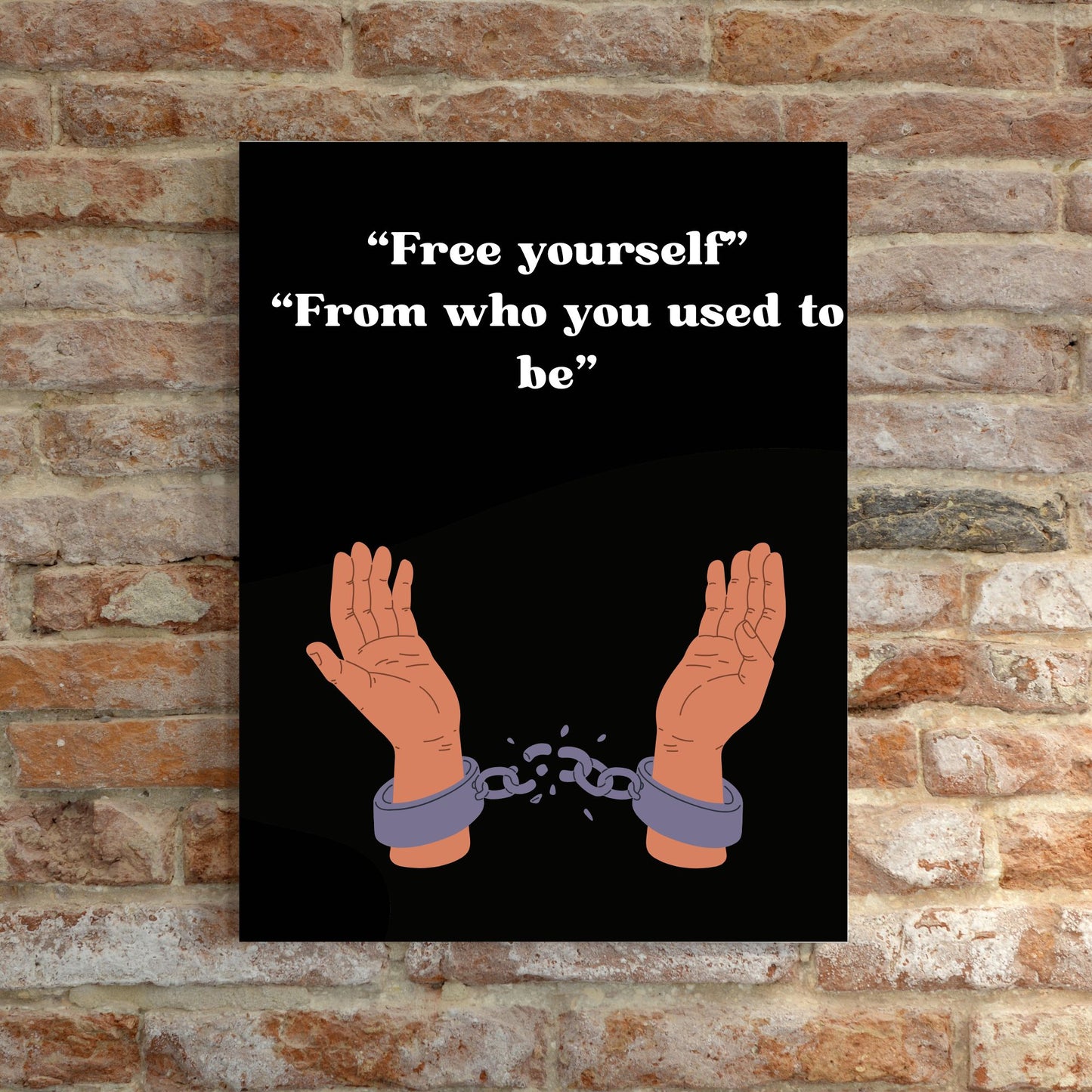 Inspirational digital poster - Free Yourself  Motivational Wall Art