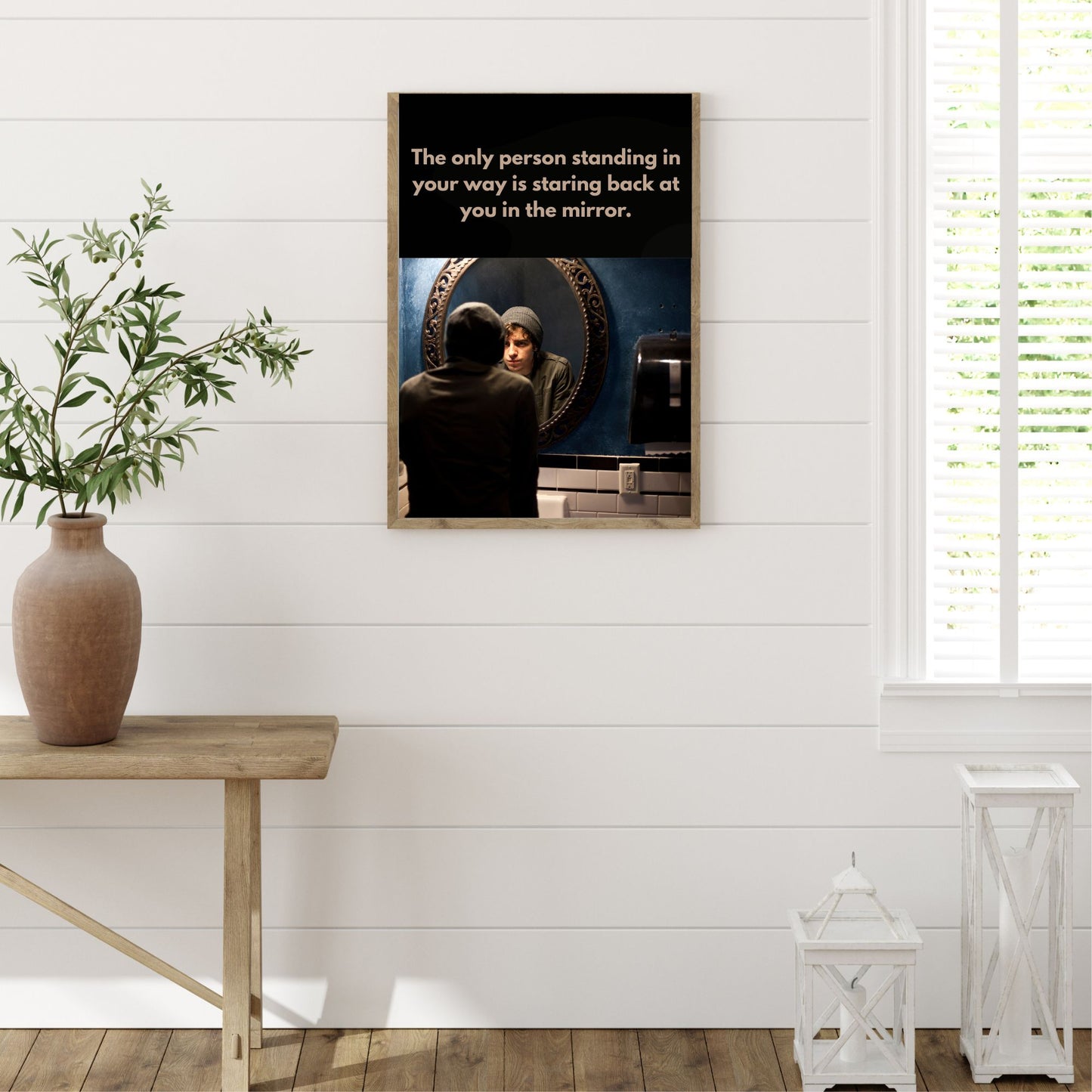 Motivational Gym Poster | The Only Person Standing in Your Way | Digital Wall Art