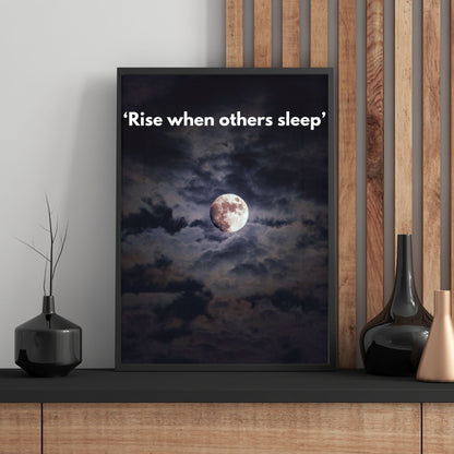 “Rise When Others Sleep – Motivational Digital Poster” - £3.99