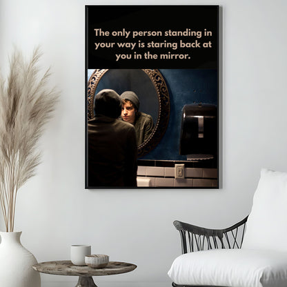Motivational Gym Poster | The Only Person Standing in Your Way | Digital Wall Art