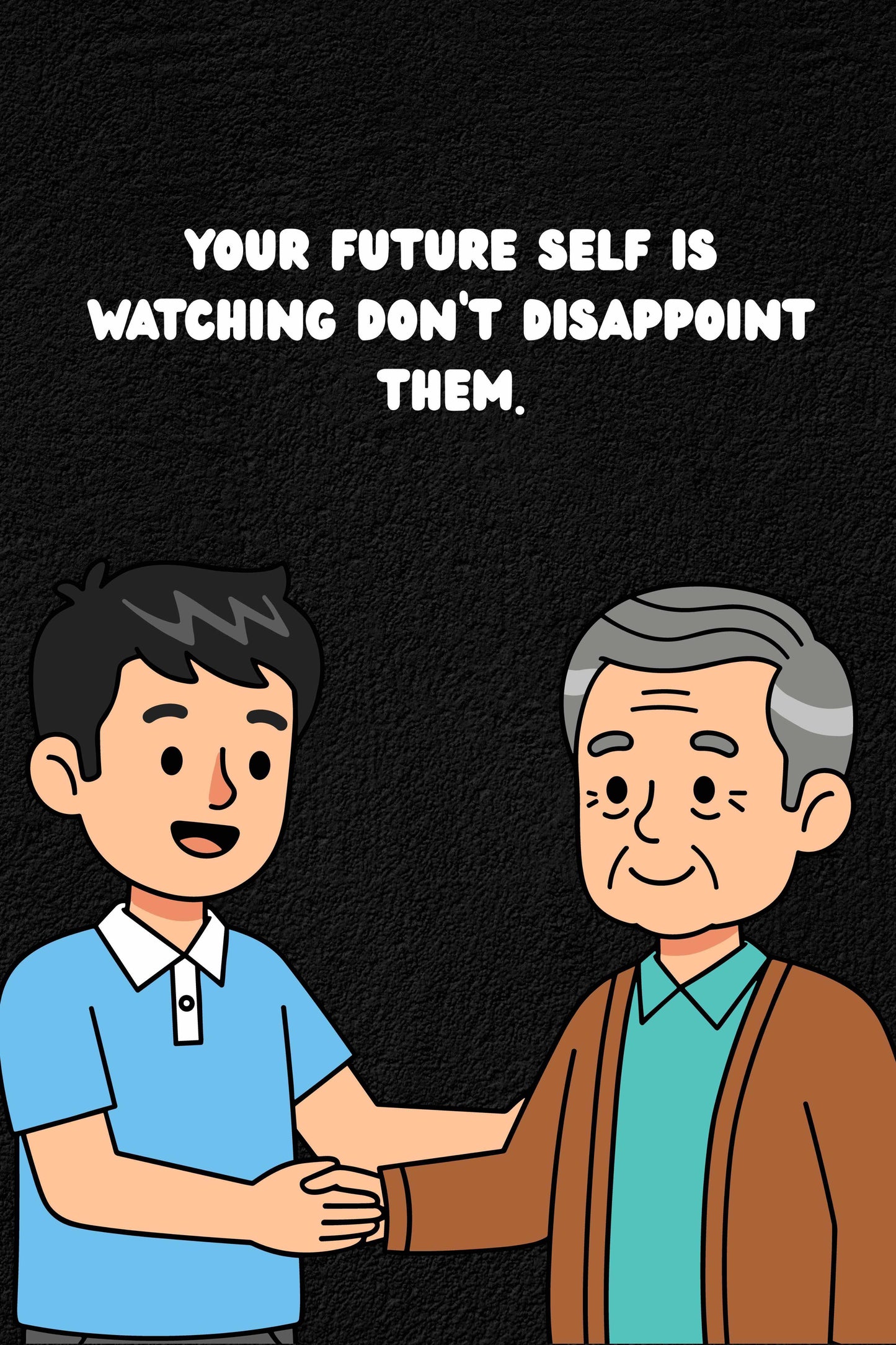 Printable future self quote, perfect for home office, gym, or workspace decor.