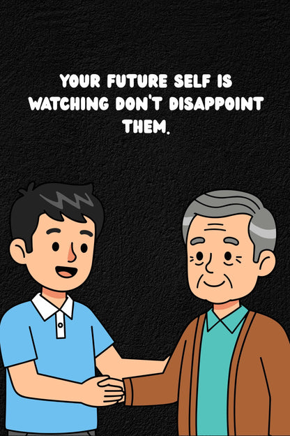 Printable future self quote, perfect for home office, gym, or workspace decor.